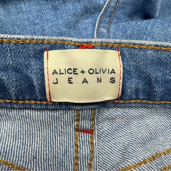 Alice + Olivia  Shayne Lace Up Ribbon Jean Size: 30 - Picture 5 of 14